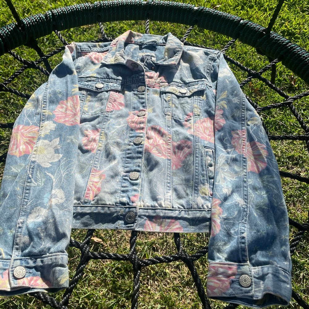 Floral gap jean jacket